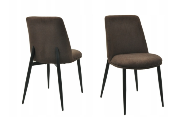 2SZT krzesło DO JADALNI salonu tapicerowane VIENNA BRĄZ nowoczesne wygodne